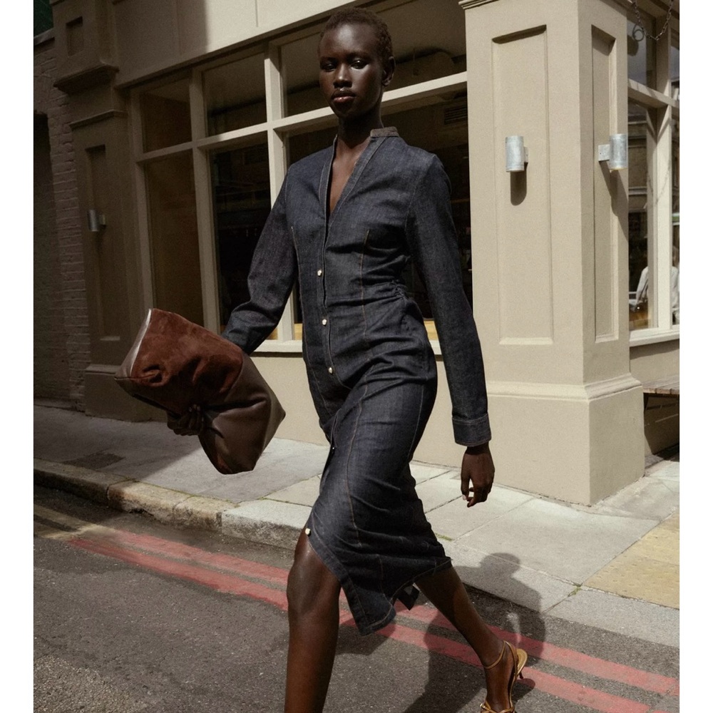 Chic Dark Denim Dress